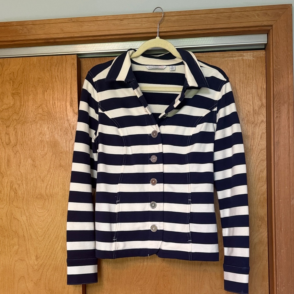 Isaac Mizrahi Live striped jacket